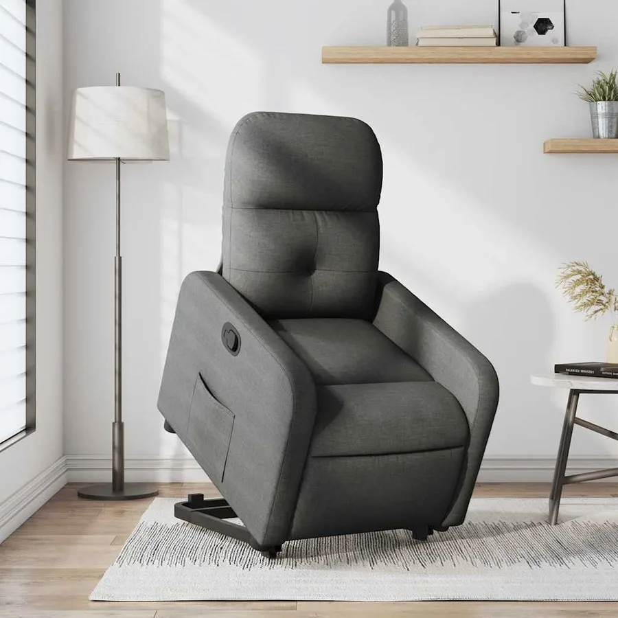 Fauteuil inclinable Gris foncé Tissu - 15