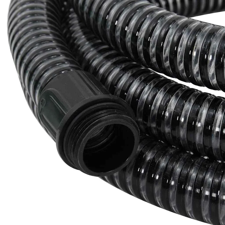 Tuyau d'aspiration avec raccords en laiton noir 1,1" 5 m PVC - 4