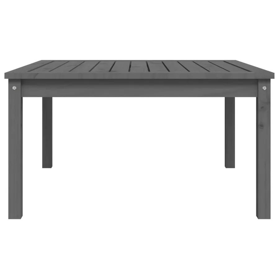 Table de jardin gris 82,5x82,5x45 cm bois massif de pin - 5