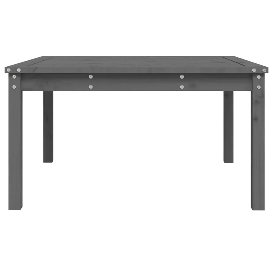 Table de jardin gris 82,5x82,5x45 cm bois massif de pin - 6