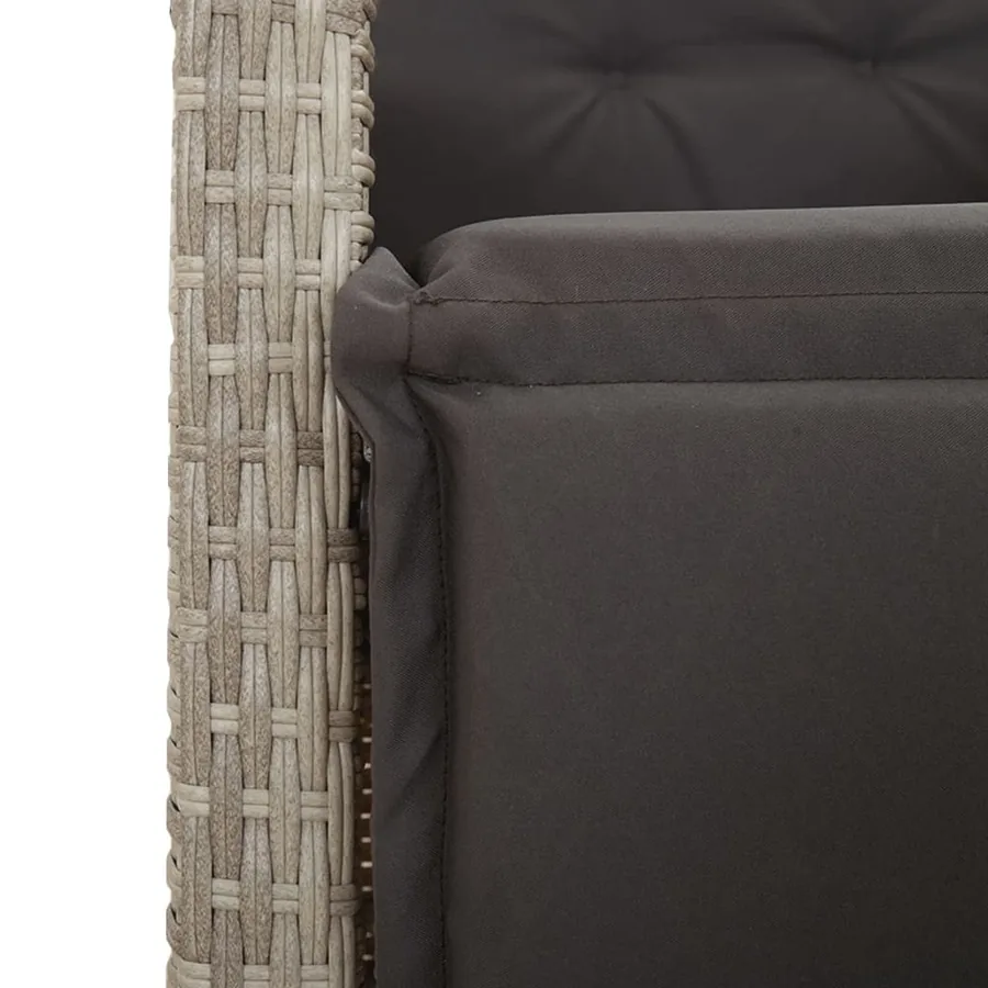 Chaises inclinables de jardin lot de 2 avec repose-pied rotin - 10
