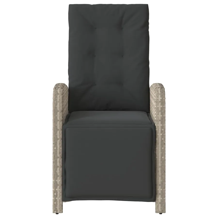 Chaises inclinables de jardin lot de 2 avec repose-pied rotin - 5