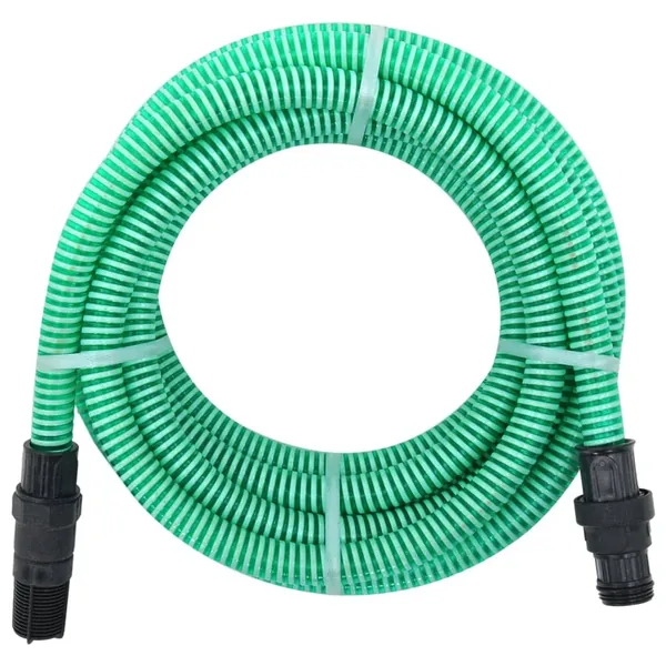 Tuyau d'aspiration avec raccords en PVC vert 1" 10 m PVC