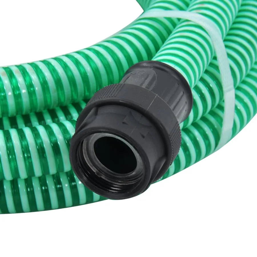 Tuyau d'aspiration avec raccords en PVC vert 1" 10 m PVC - 4