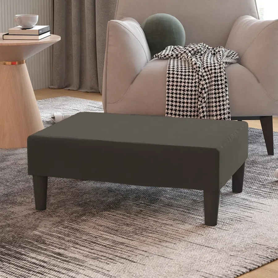 Repose-pied Gris foncé 78x56x32 cm Velours