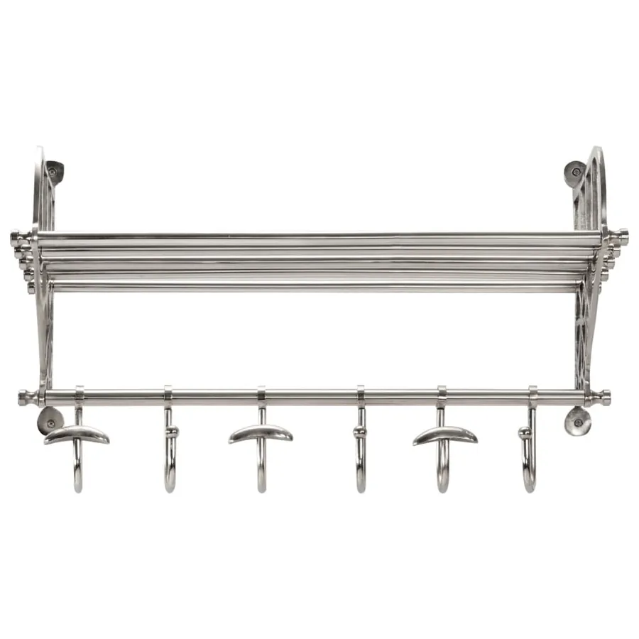 Porte-bagages avec cintres mural aluminium - 2