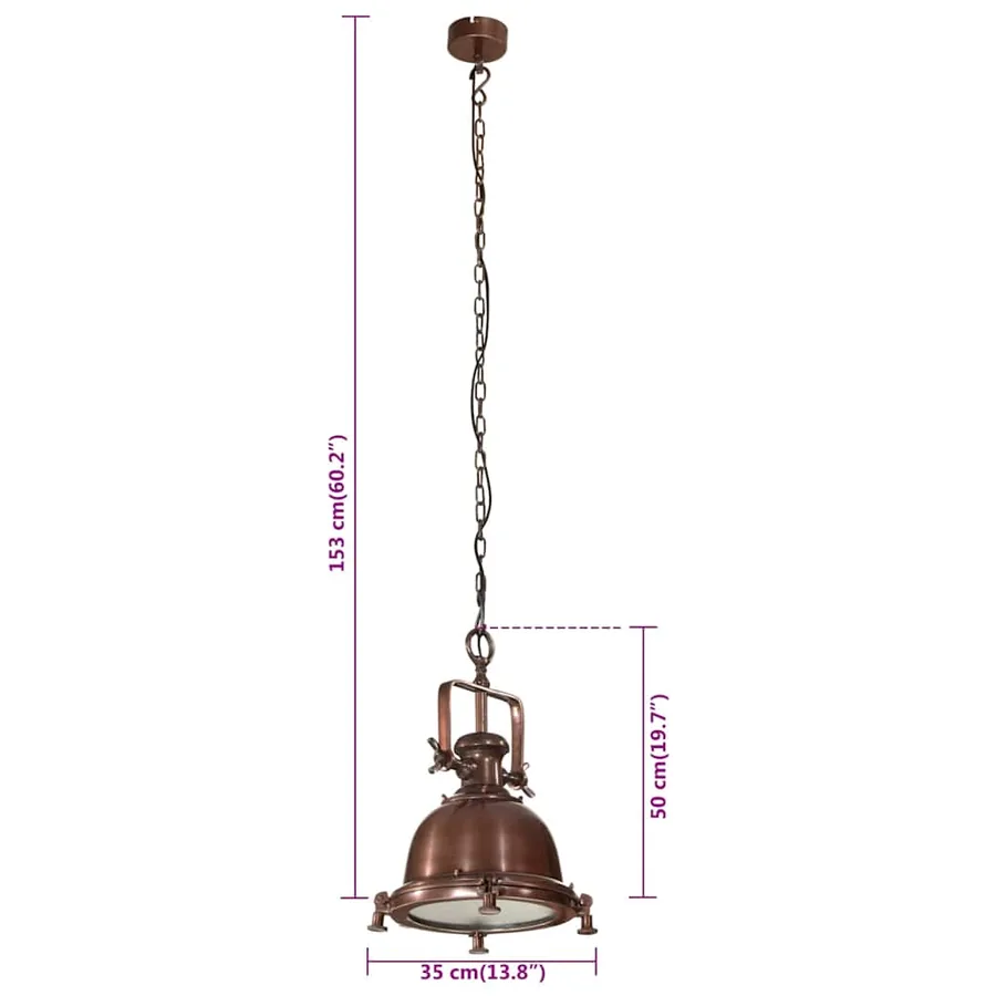 Lampe suspendue 35x35x153 cm aluminium - 9