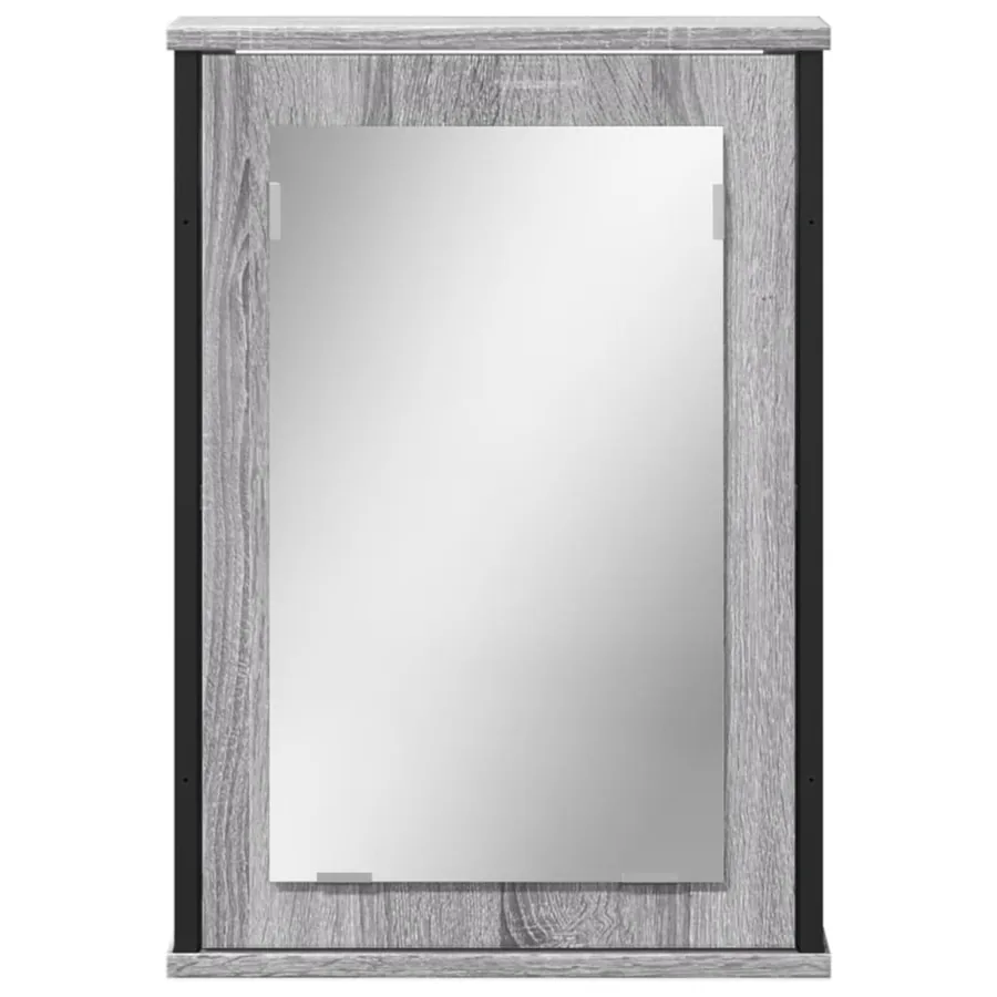 Armoire à miroir de salle de bain sonoma gris bois d’ingénierie - 4