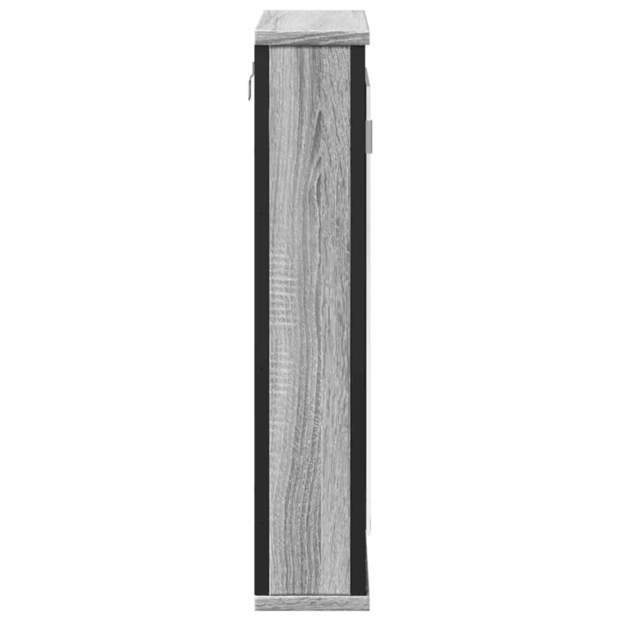 Armoire à miroir de salle de bain sonoma gris bois d’ingénierie - 6