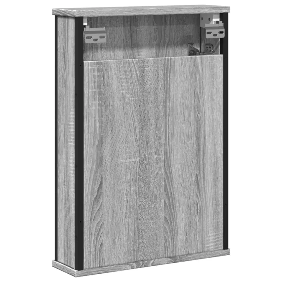 Armoire à miroir de salle de bain sonoma gris bois d’ingénierie - 7