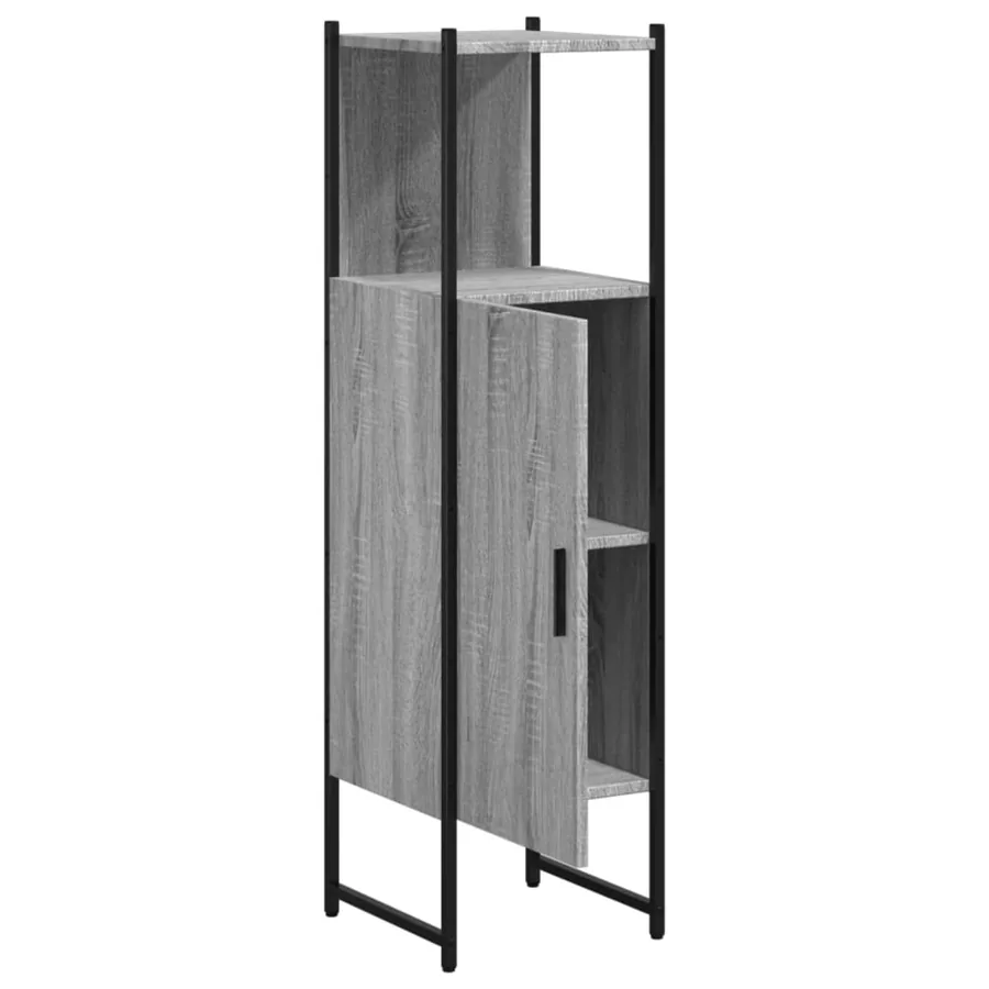 Armoire de salle de bain sonoma gris 33x33x120,5 cm - 6