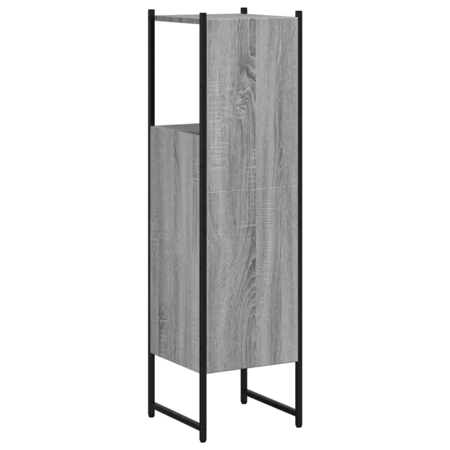 Armoire de salle de bain sonoma gris 33x33x120,5 cm - 8