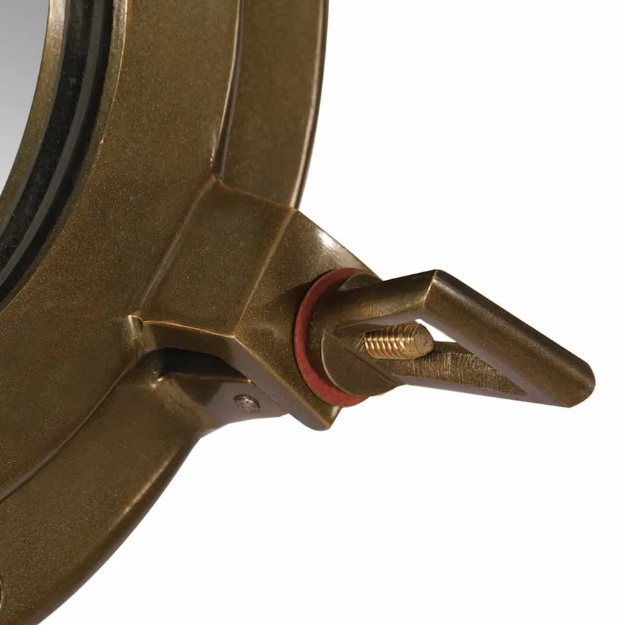 Miroir en forme de porthole mural Ø23 cm aluminium et verre - 6