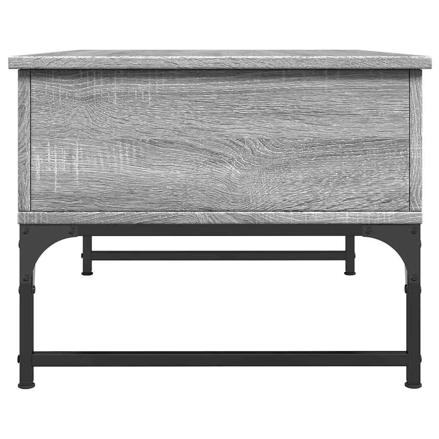 Table basse sonoma gris 70x50x40 cm bois d'ingénierie et métal - 6