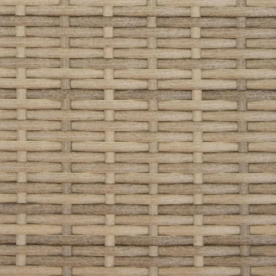 Canapé de jardin 2 places avec auvent et tabourets beige rotin - 10