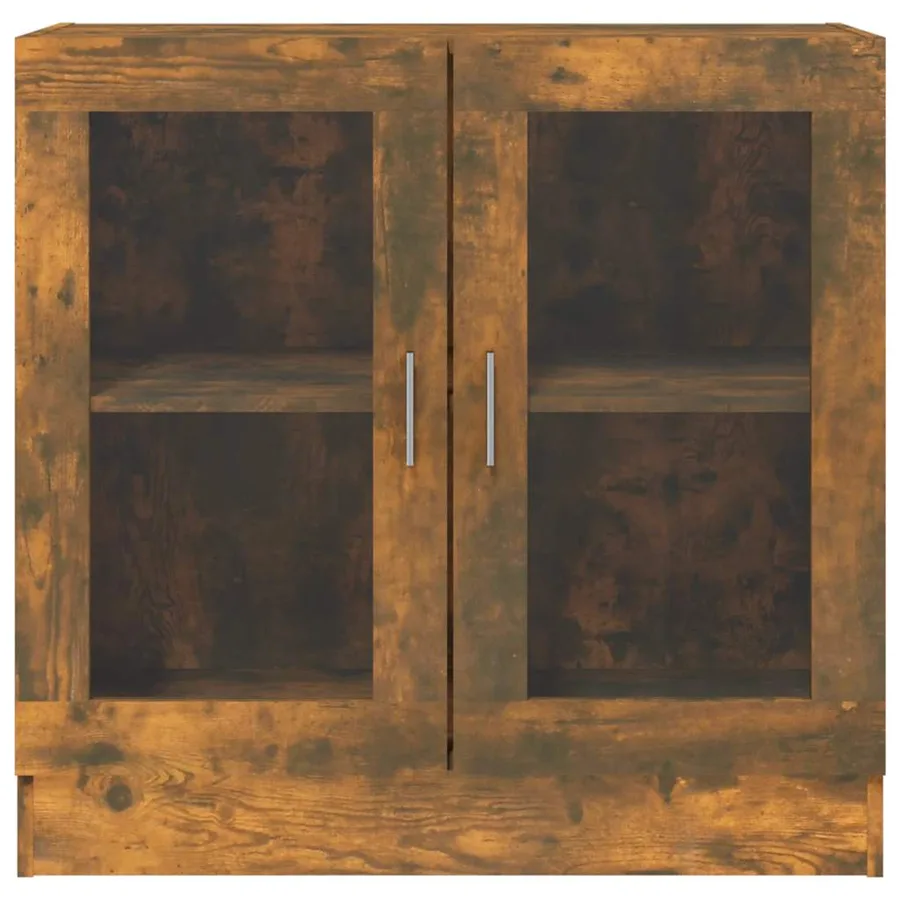 Armoire à vitrine Chêne fumé 82,5x30,5x80 cm Bois d'ingénierie - 4