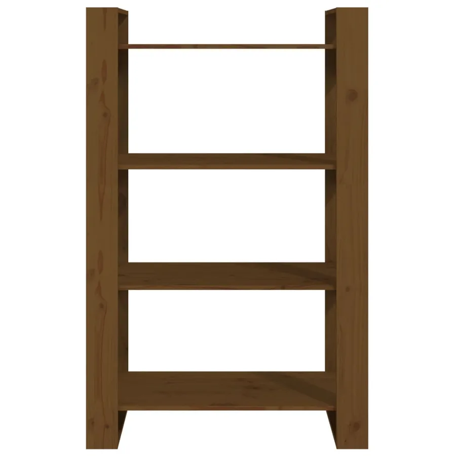 Bibliothèque/Cloison Marron miel 80x35x125 cm Bois massif - 5