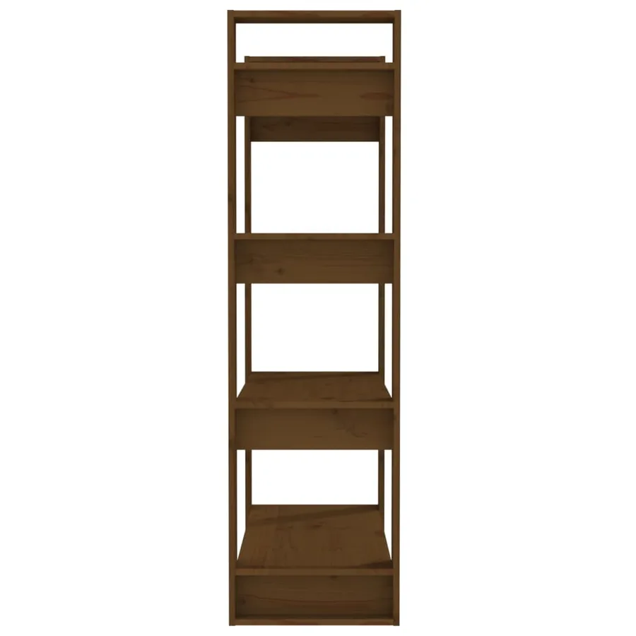 Bibliothèque/Cloison Marron miel 80x35x125 cm Bois massif - 6