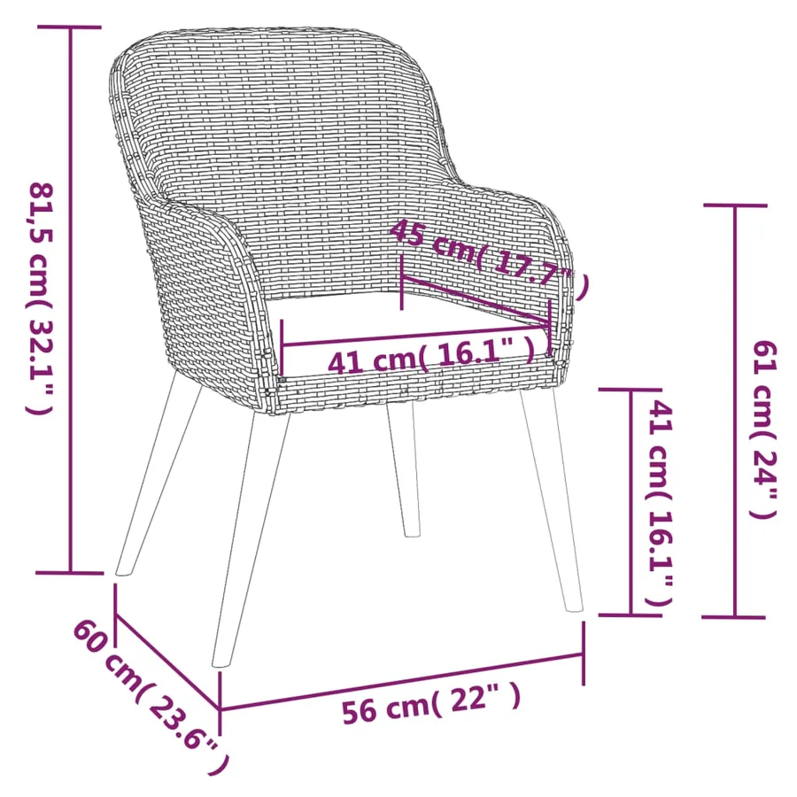 Ensemble à manger de jardin avec coussins 7 pcs Noir - 10