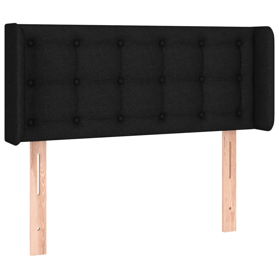Tête de lit à LED Noir 93x16x78/88 cm Tissu - 3