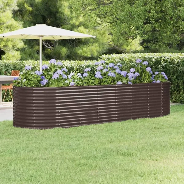 Lit surélevé de jardin Acier galvanisé marron
