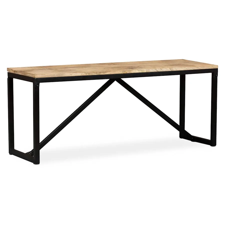 Banc 110 x 35 x 45 cm Bois de manguier massif - 10
