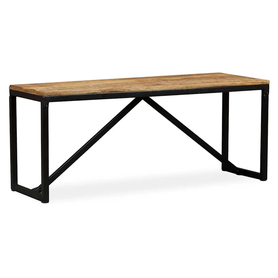 Banc 110 x 35 x 45 cm Bois de manguier massif - 13