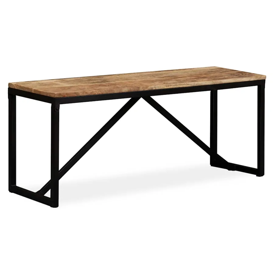 Banc 110 x 35 x 45 cm Bois de manguier massif - 14