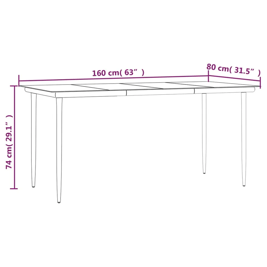 Ensemble à manger de jardin 5 pcs Gris Résine tressée - 11