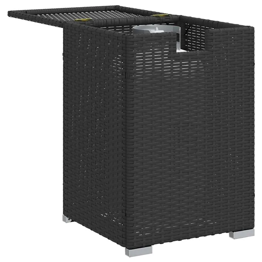 Table de couverture de bouteille de propane noir 40x40x60 cm - 4