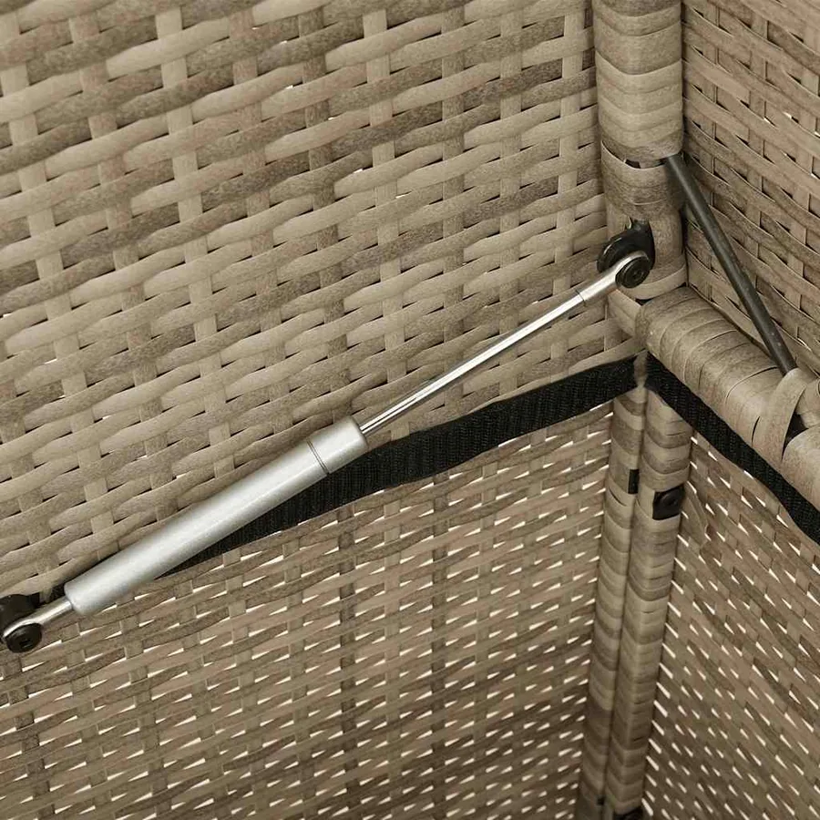Banc de jardin avec coussins beige résine tressée - 8