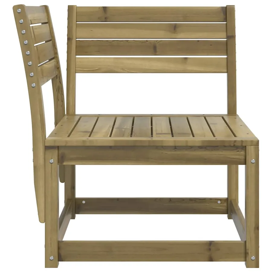 Canapé d'angle de jardin a73x73x78 cm bois de pin imprégné - 5
