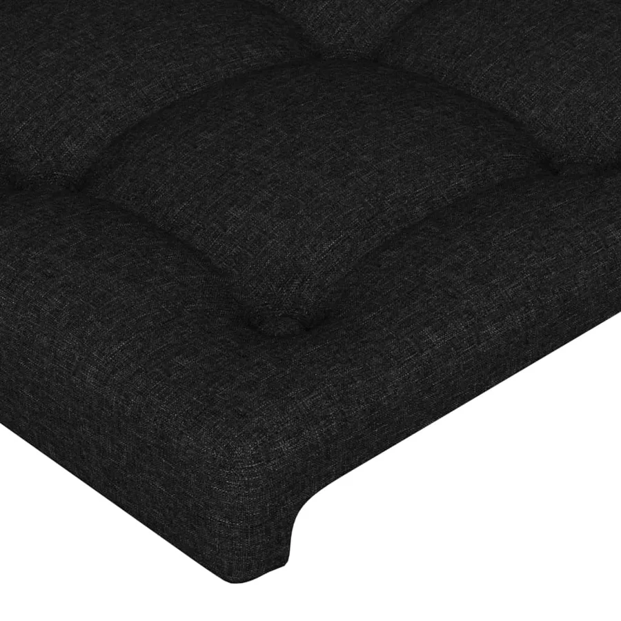 Tête de lit à LED Noir 90x5x78/88 cm Tissu - 5