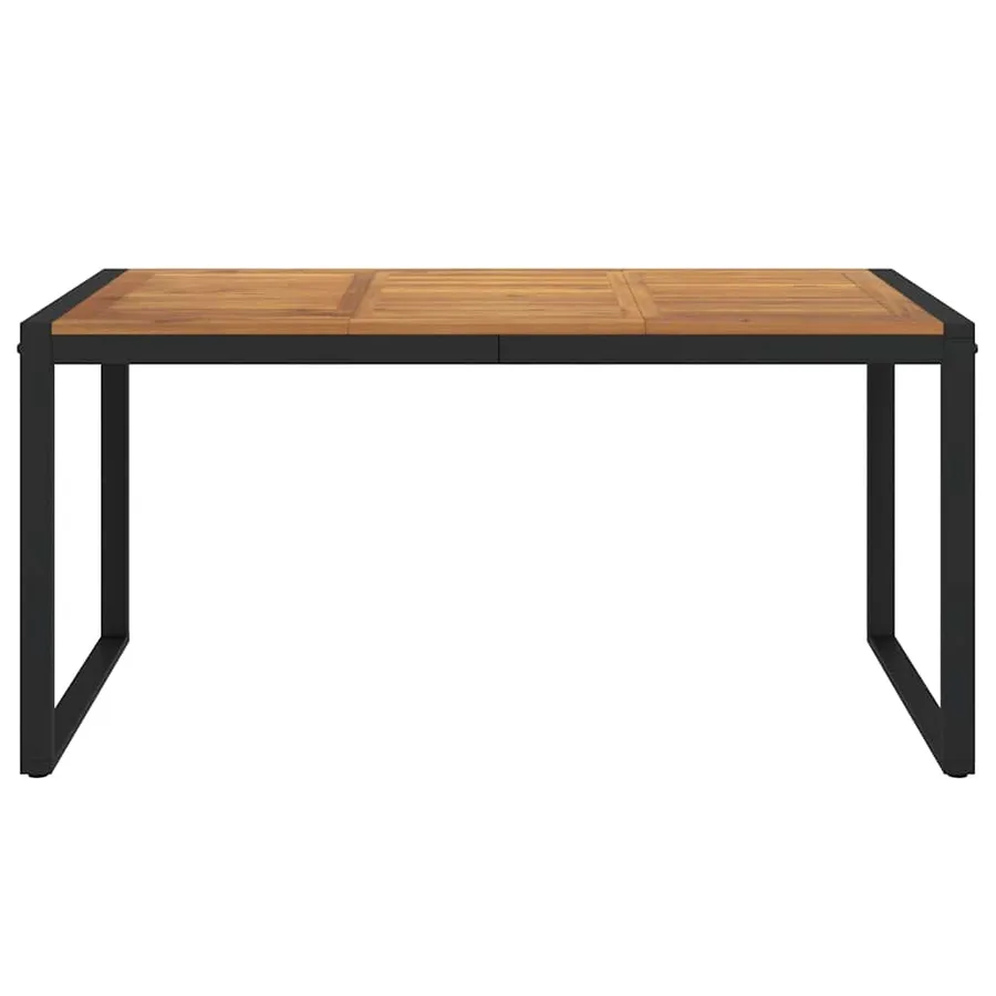 Table de jardin et pieds en forme de U 160x80x75 cm bois acacia - 3