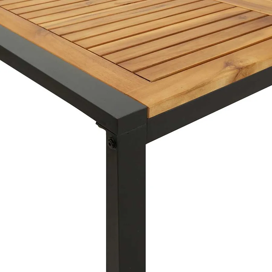 Table de jardin et pieds en forme de U 160x80x75 cm bois acacia - 6