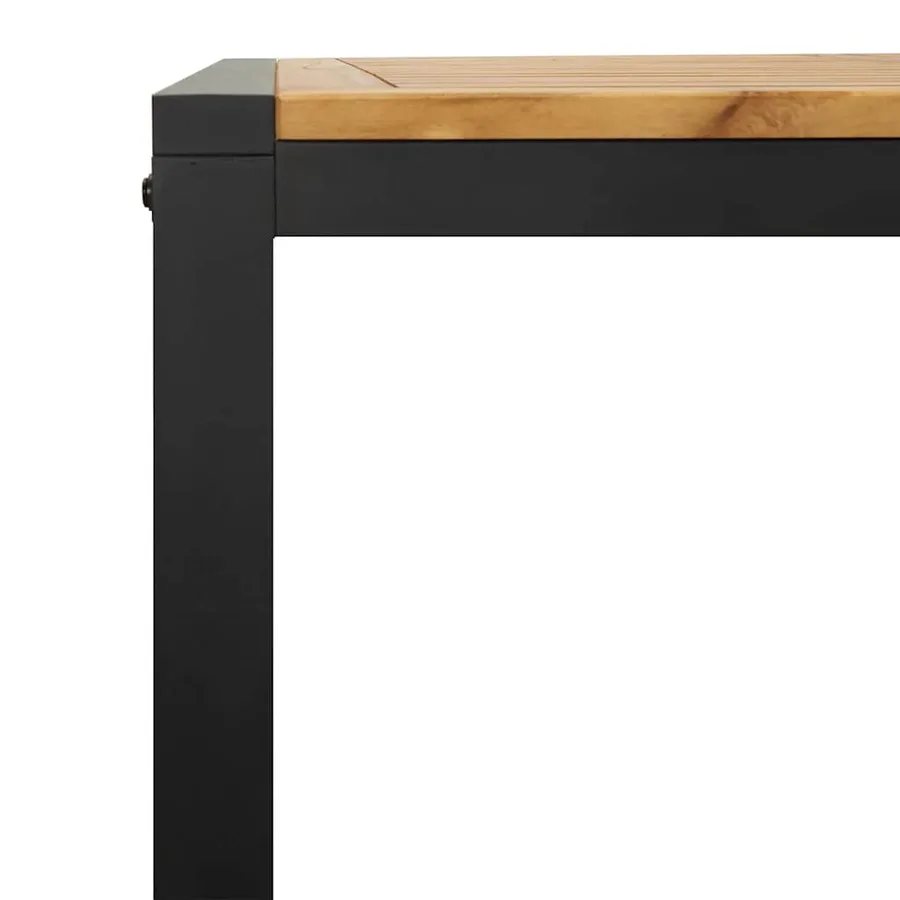 Table de jardin et pieds en forme de U 160x80x75 cm bois acacia - 7