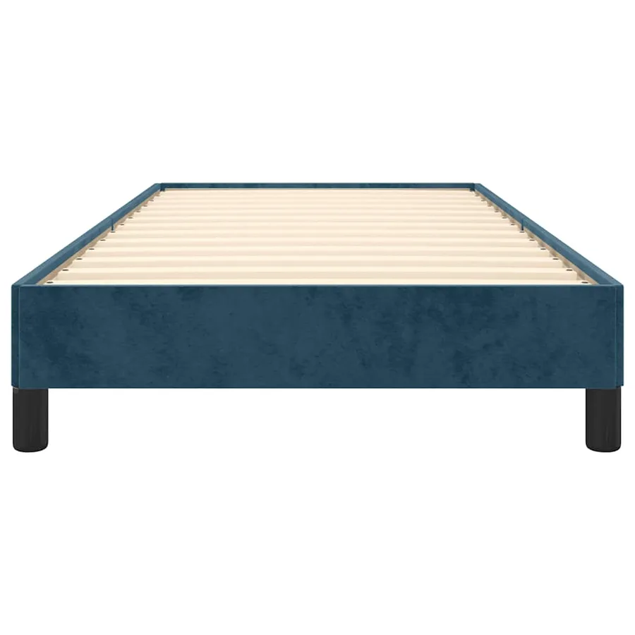 Cadre de lit sans matelas bleu foncé 100x200 cm velours - 5