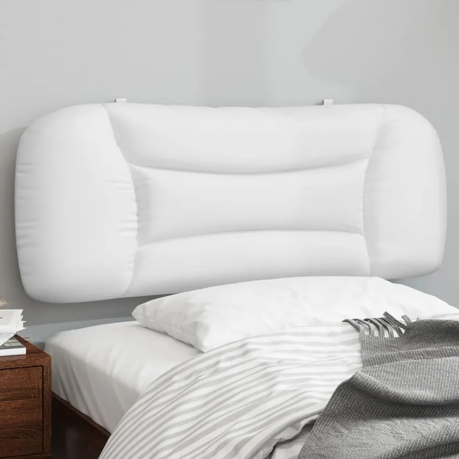Coussin de tête de lit Hvar blanc 100 cm similicuir