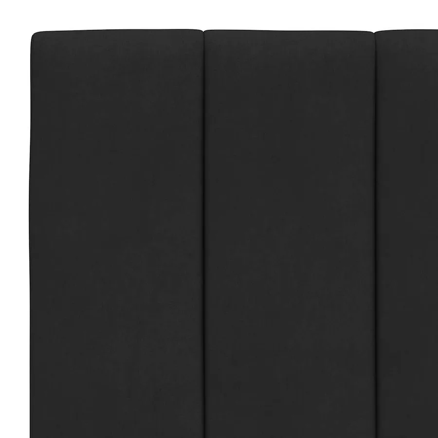 Coussin de tête de lit Hanko noir 80 cm velours - 8