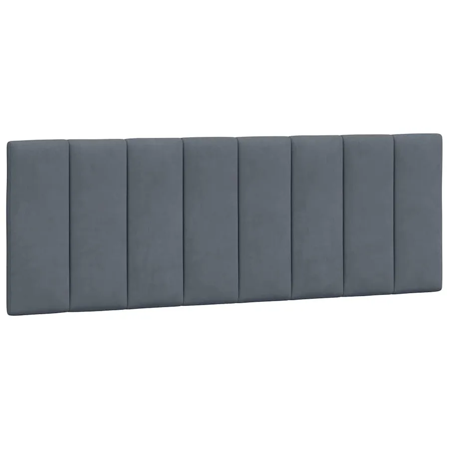 Coussin de tête de lit Hanko gris foncé 140 cm velours - 2