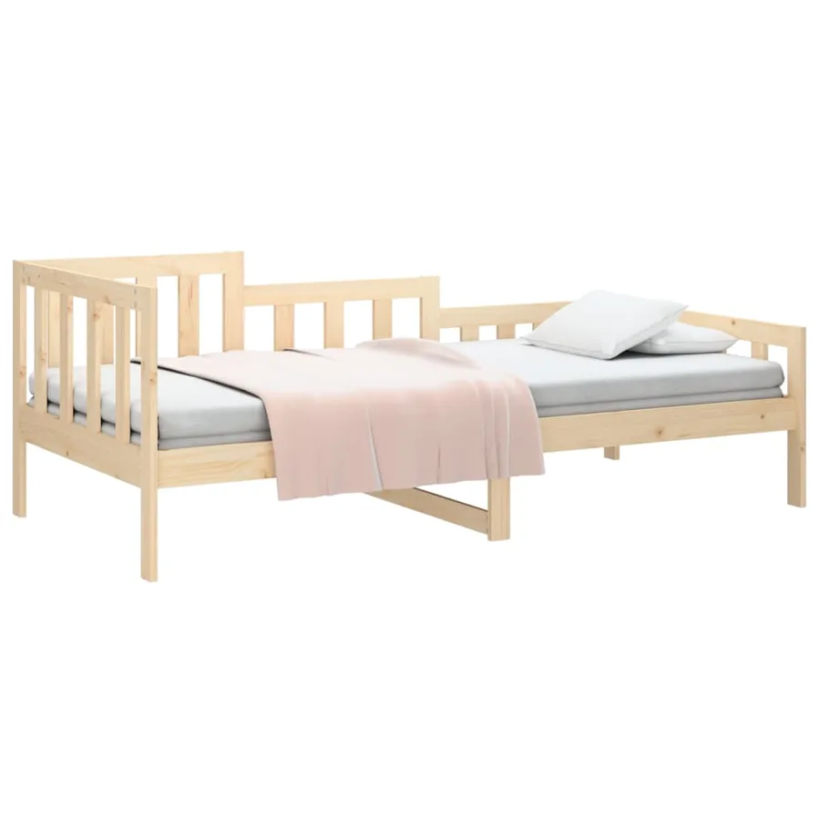 Lit de jour sans matelas 90x200 cm bois de pin massif - 3