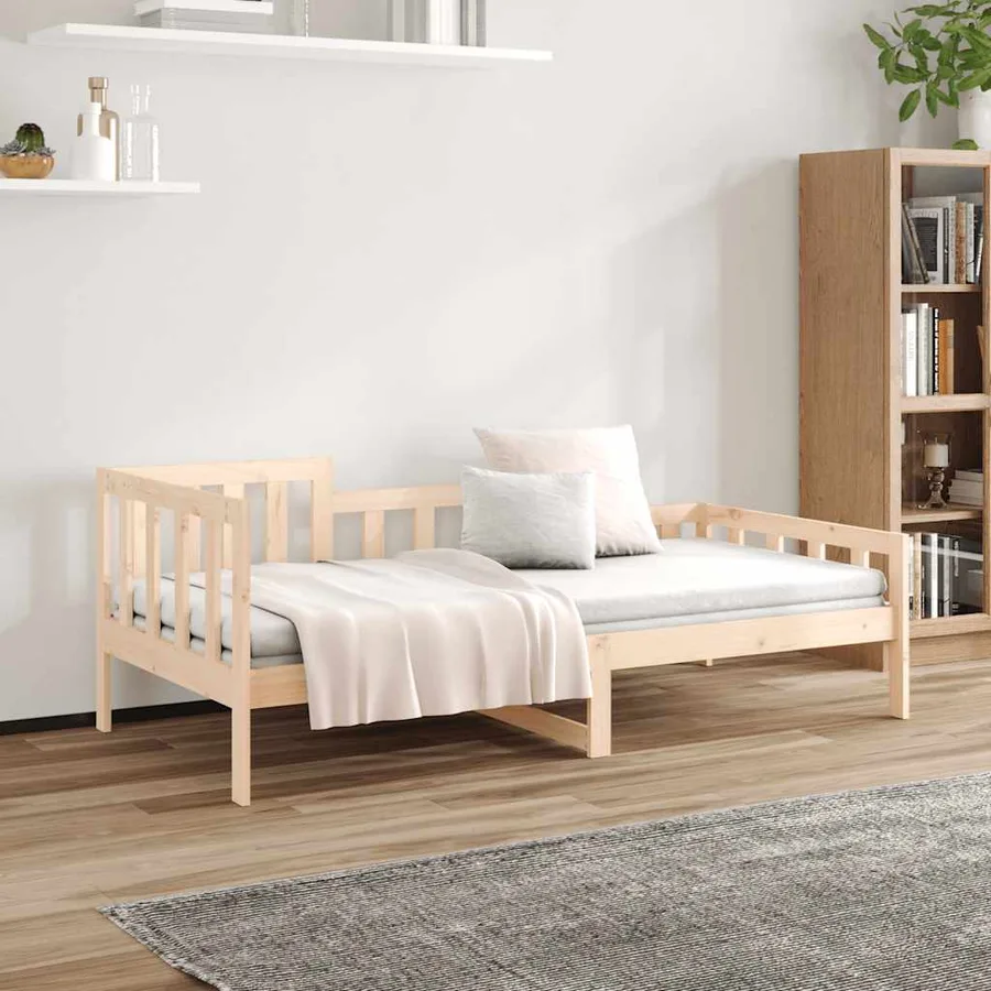 Lit de jour sans matelas 90x200 cm bois de pin massif - 4