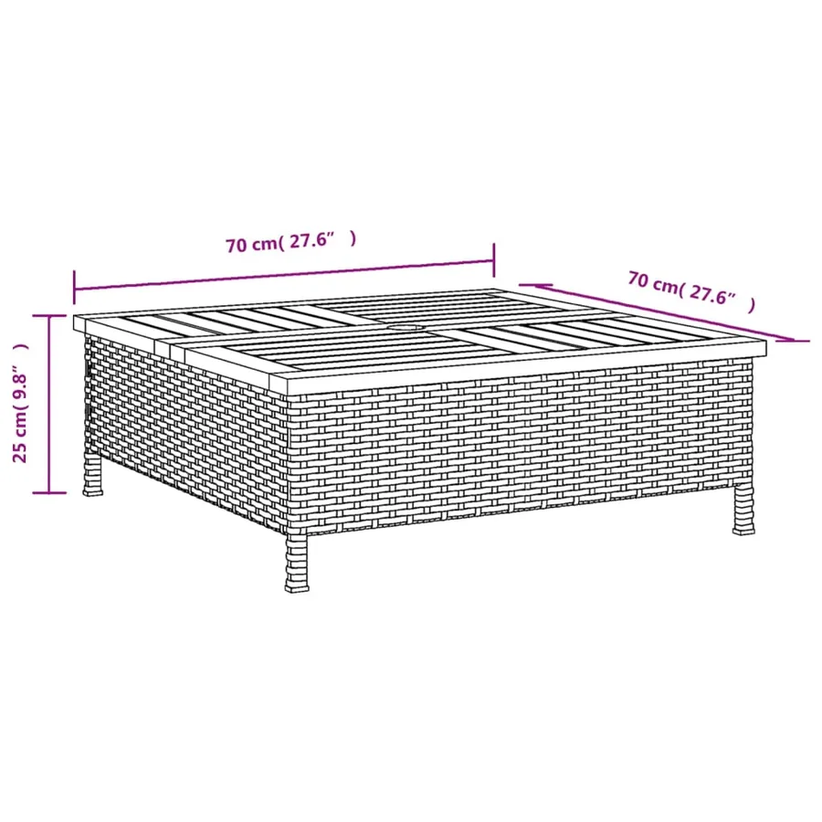 Couvercle de base de parasol gris 70x70x25 cm - 10