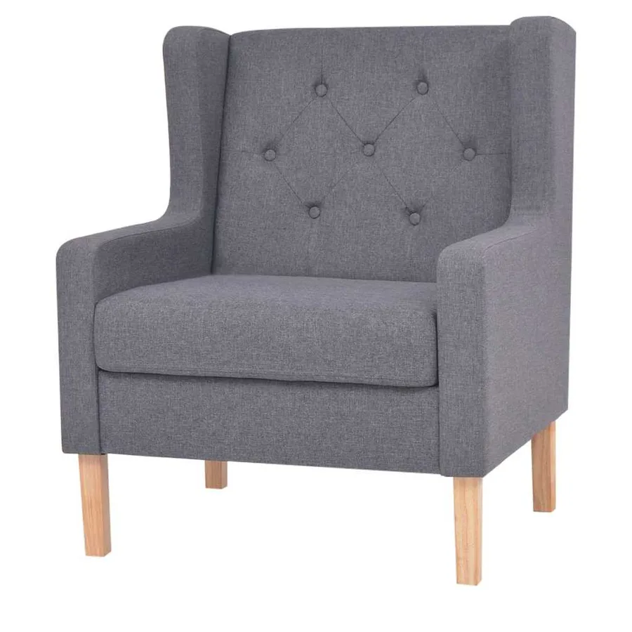 Ensemble de canapés 3 pcs tissu gris - 8
