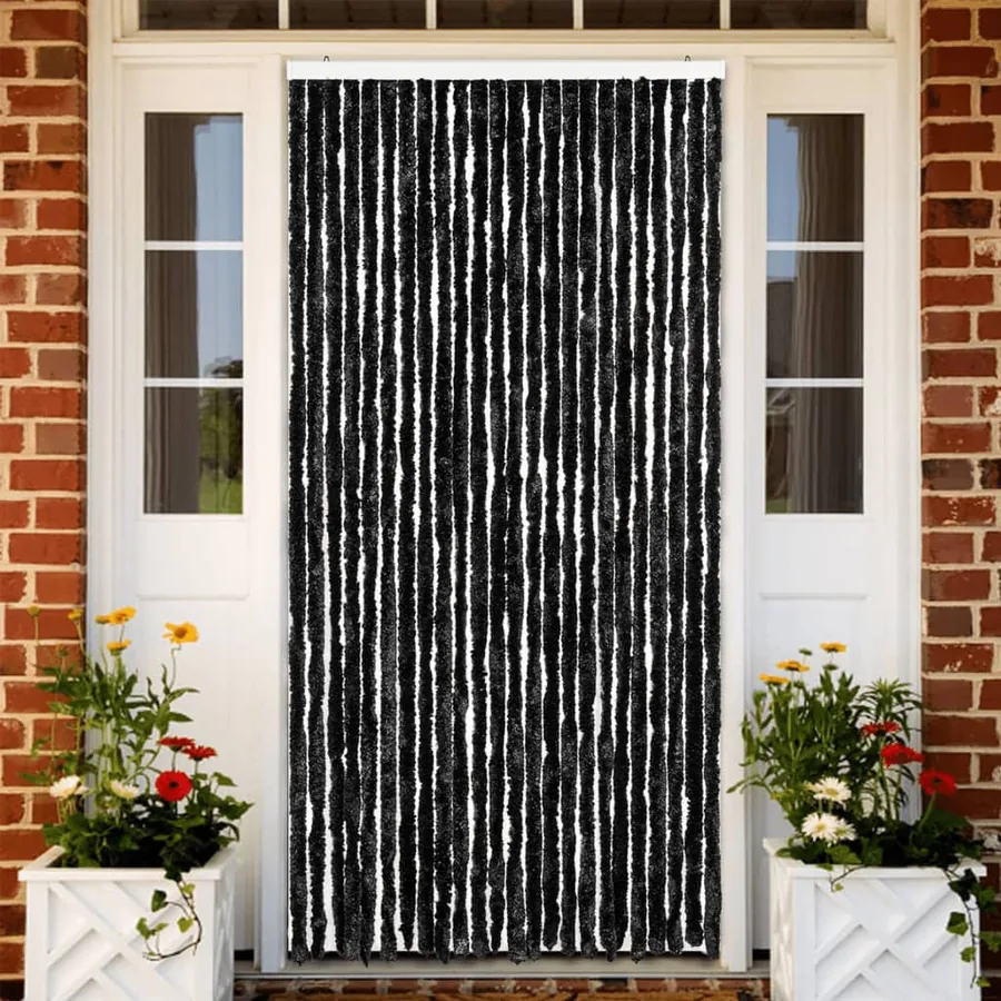 Rideau anti-mouches anthracite 100x200 cm chenille