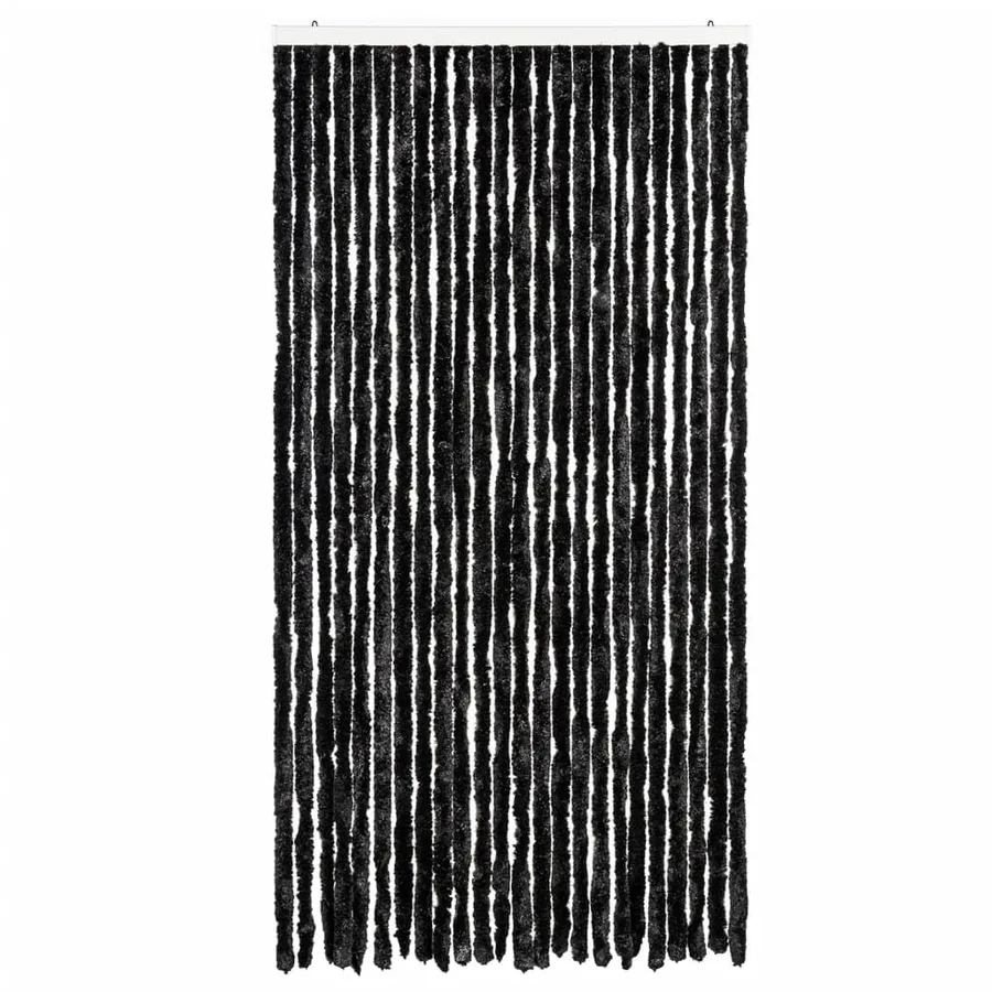 Rideau anti-mouches anthracite 100x200 cm chenille - 3
