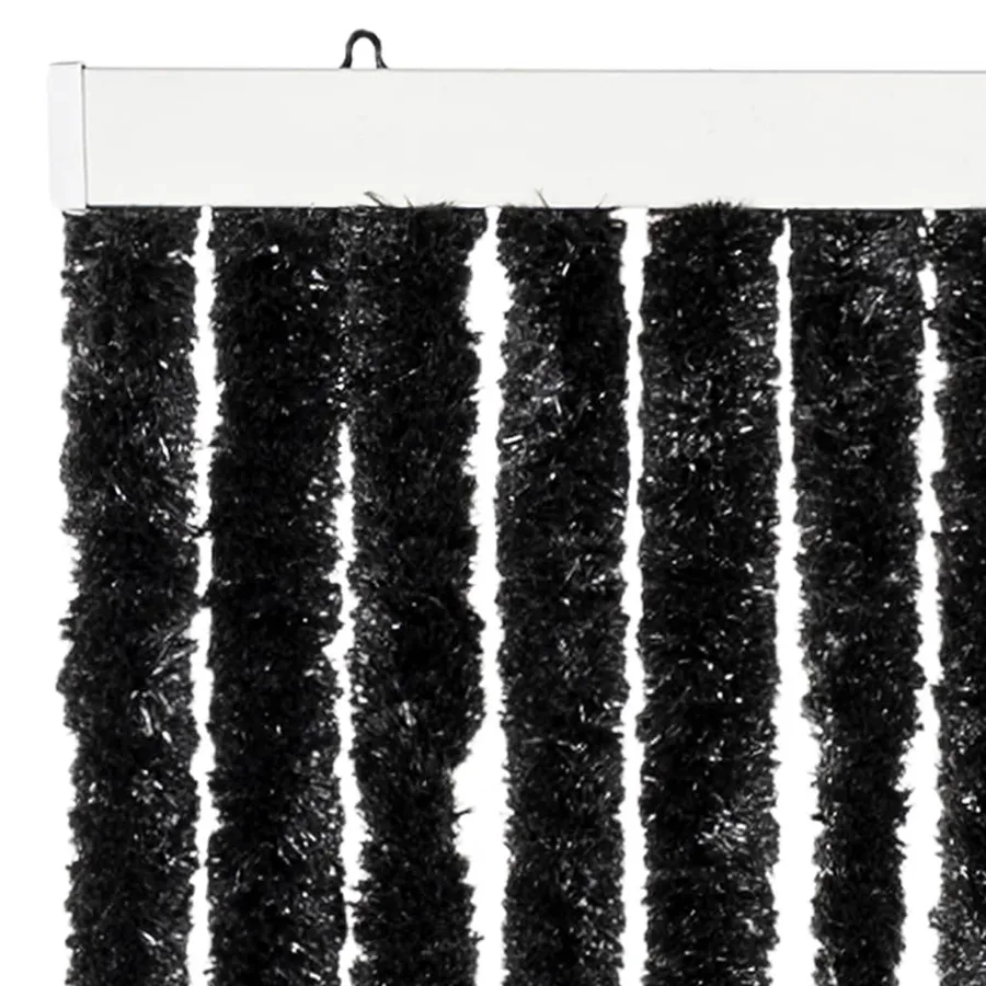 Rideau anti-mouches anthracite 100x200 cm chenille - 4