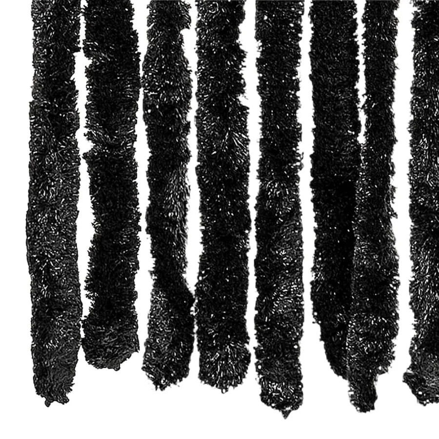 Rideau anti-mouches anthracite 100x200 cm chenille - 6