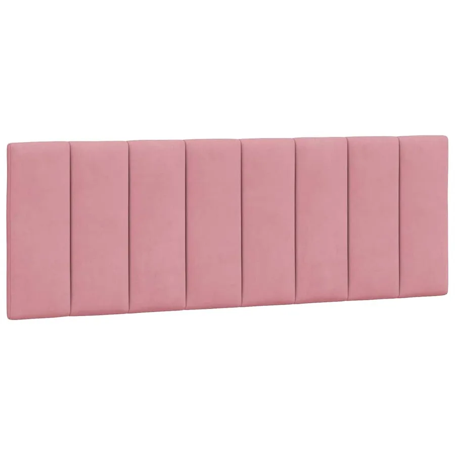Coussin de tête de lit Hanko rose 120 cm velours - 2