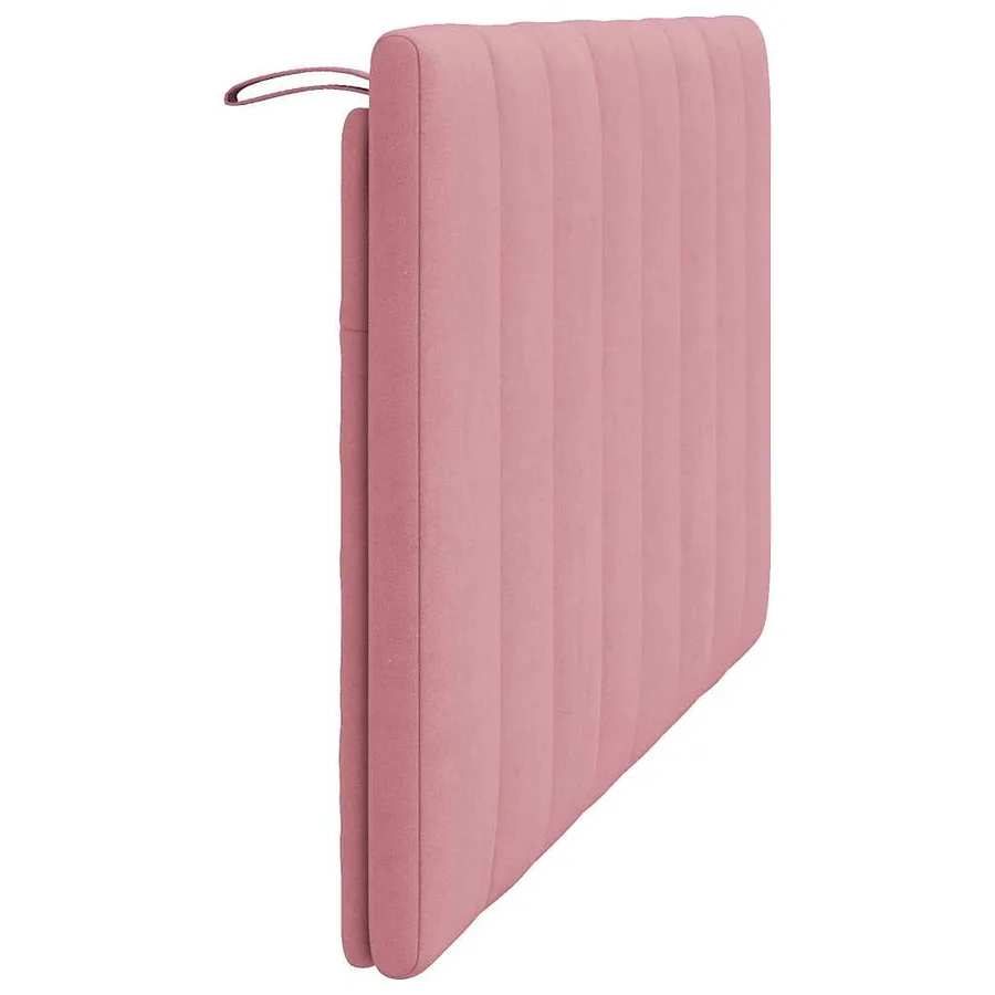 Coussin de tête de lit Hanko rose 120 cm velours - 6